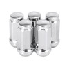 X AUTOHAUX 5pcs Car Silver Tone M14x2.0 Lug Nuts Cone