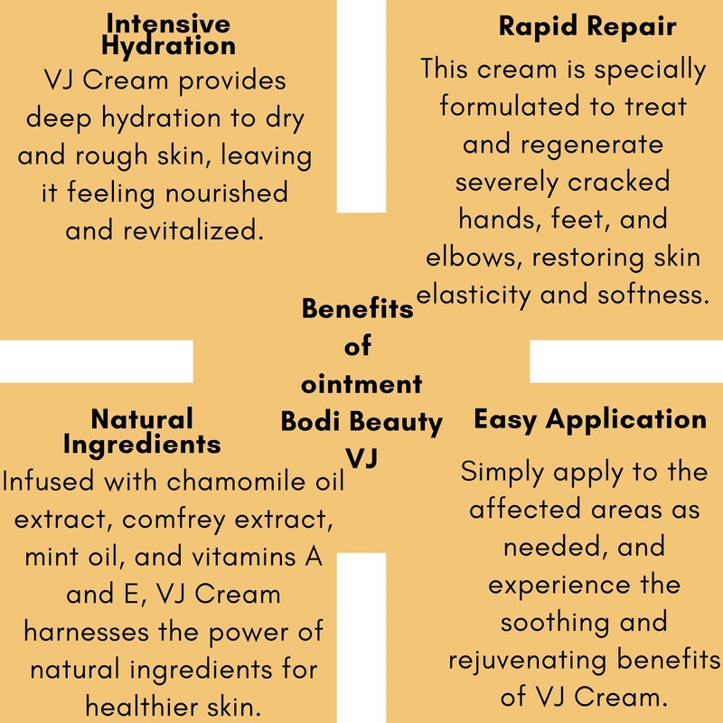 BODI BEAUTY Cream - Ointment VJ for Cracked Feet, Heels