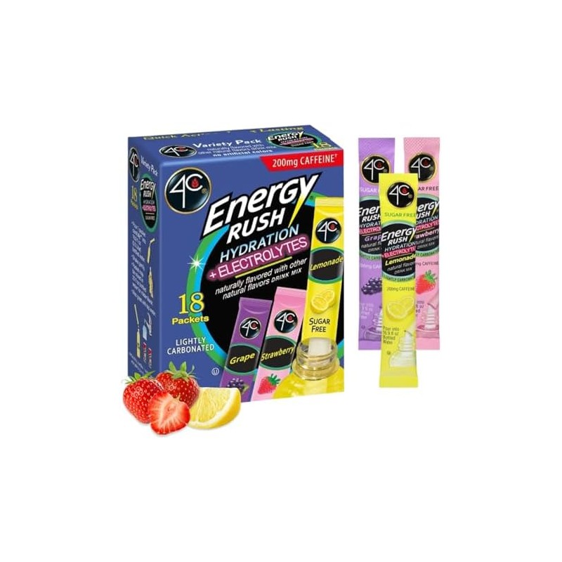 4C Paquete Surtido de 18 Palitos Energy Rush Psd con