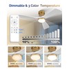 FUJIBONNY 42-Inch Gold Ceiling Fan with Lights, Remote Control, Flush