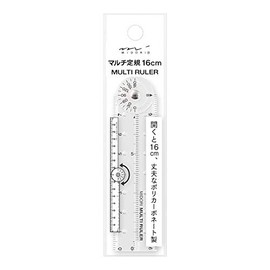 DESIGNPHIL 42263006 Midori Multi Ruler, 6.3 pulgadas (16 cm), Transparente