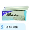 Stout ZF-008 Clear Seal Closure Bag, 12" X 12", 2