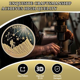 Beautiful Starry Sky Sobriety Coin Pathfinder Under The Stars Sobriety Chip AA Chips and Medallion Recovery Anniversary Token Sobriety Gifts for Men Women Alcoholics Anonymous Gift