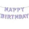 Purple Demon Birthday Banner Hunters Themed Birthday Party Paper Banner