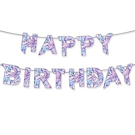 Purple Demon Birthday Banner Hunters Themed Birthday Party Paper Banner