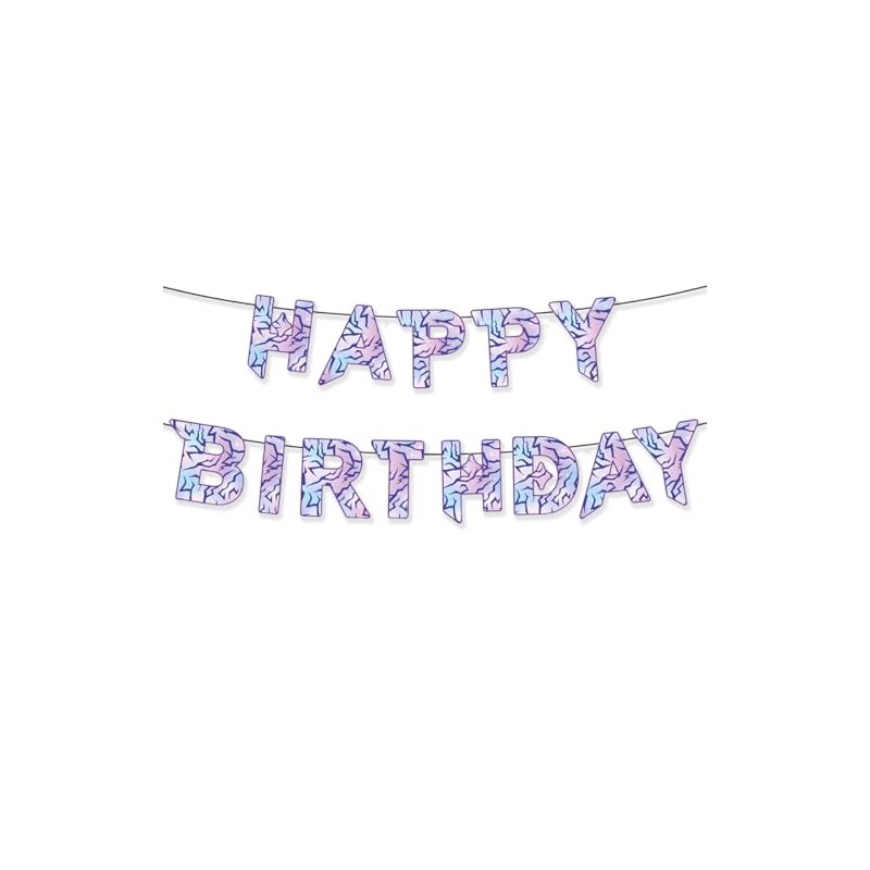 Purple Demon Birthday Banner Hunters Themed Birthday Party Paper Banner