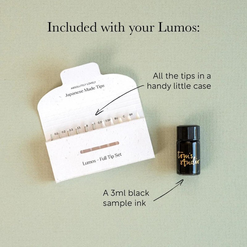 Tom's Studio Lumos Mini (Ivy) | Versatile and Refillable Fineliner
