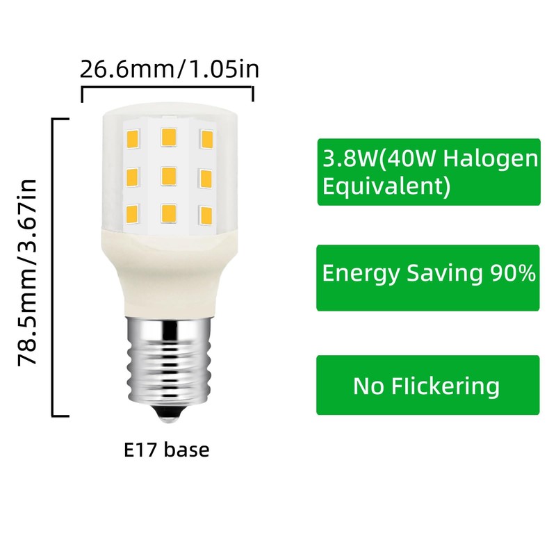 OPXELUYO KEI D28X KEL 2816X Refrigerator Bulb 3W Replacement D28k