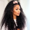 XSY Half Wig Human Hair Deep Wave 180% Density Wear