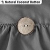 Seasonwood Grey Shower Curtain Ruffle Shower Curtain with Button 72