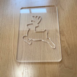 Christmas Reindeer Router Templates, Acrylic Woodworking Guides for Holiday Lanterns, 5.5 x 8 inches