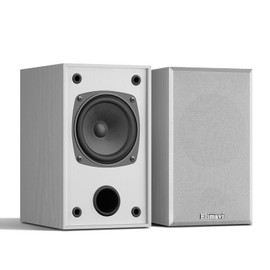 Elimavi 30W*2 Passive Bookshelf Speakers for Record Players and Home Theater Systems, Midrange and High-Frequency Stereo Speakers, Indoor Rear Surround Speakers, Requires a Receiver or Amplifier,White