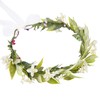 KorViSHOW White Flower Crowns Headband, Artificial Boho Floral Headpiece with