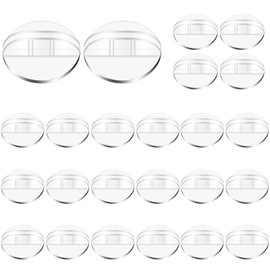 LLMSIX 24 Pieces Game Card Stand Clear Plastic Game Piece Holder Game Card Stand DIY Board Markers Place Card Display Stand Photo Card Holder for Business Cards Price Tags Labels Party Favor