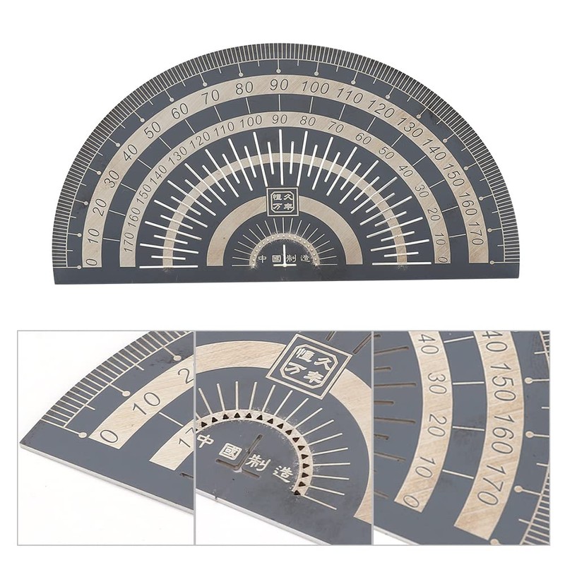 Precision Marking Protractor Stainless Steel Angle Protractor Measuring Tool Electroplated