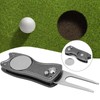 Pwshymi Stainless Steel Golf Pitchfork Foldable Golf Divot Tool Switchblade