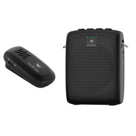 WinBridge Wireless Voice Amplifier with Bluetooth Lavalier Lapel Microphone for Teachers,Portable Speaker and Wireless Clip On Microphone System, Mini Megaphone Speaker Mic Set 15W 2600mAh WB005