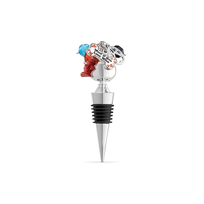 Woof If You Love Wine Dog Charm Stopper #20-533