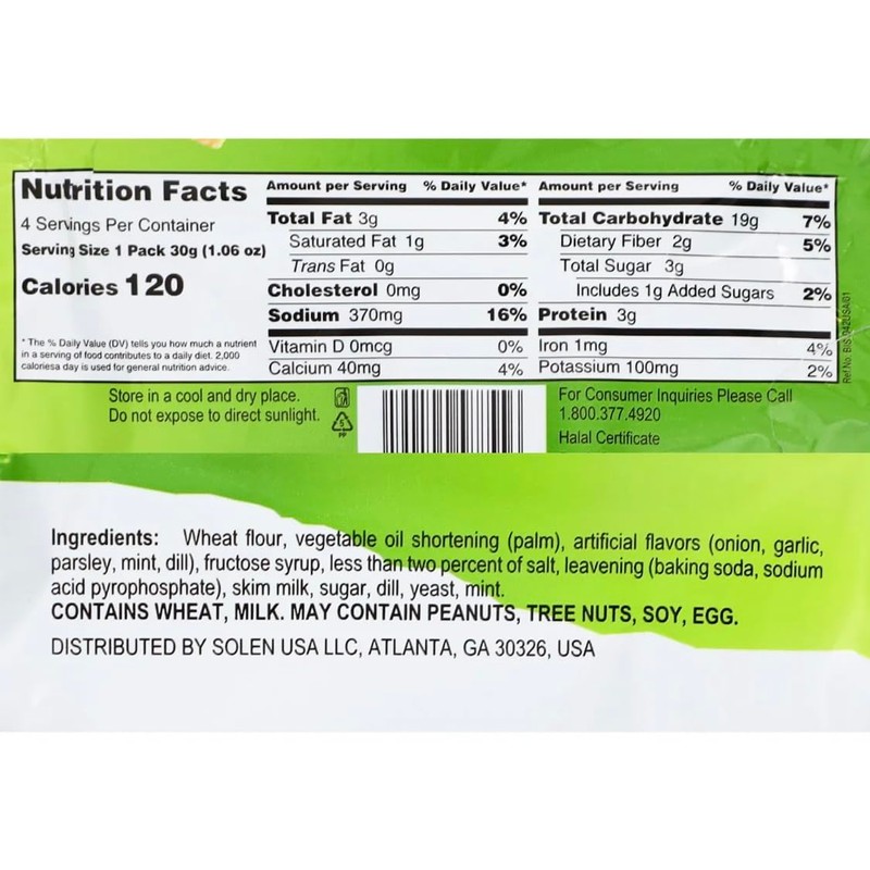 EABC Crackers with Garden Vegetables Flavored 2 Pack 4.23 oz