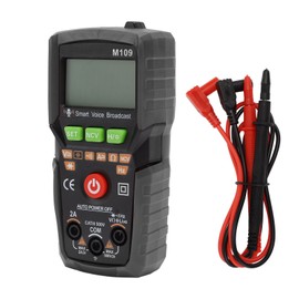 Digital Multimeter English Voice Broadcast Flashlight Backlit Screen Automatic Portable NCV DC AC Voltmeter Ammeter Black