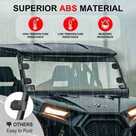 UTV Windshield Adjustable Mounting Clamp Kit Windshield Fixed Clamps Straps Compatible with Polaris Ranger RZR, Commander Defender X3 Maverick, Yamaha YXZ Viking Rhino, Kawasaki Mule Windshield Parts