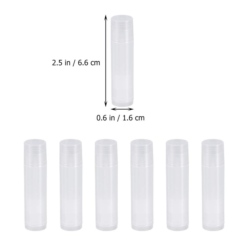 25Pcs Empty Lip Balm Tubes Clear Empty Lipstick Tubes Containers