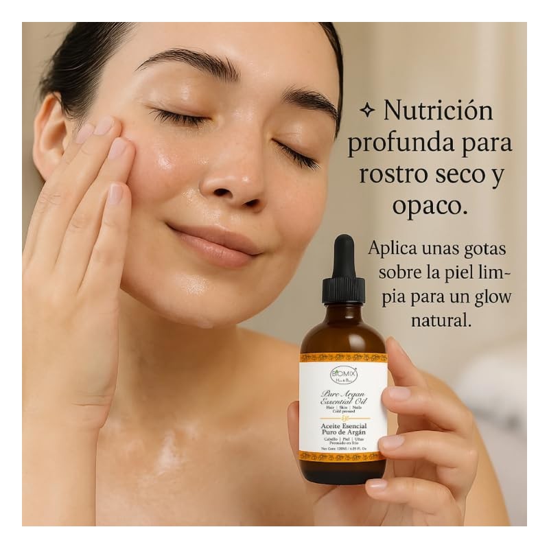 Biomix Aceite Argán Orgánico 100 Puro Prensado Frío Marruecos Cabello