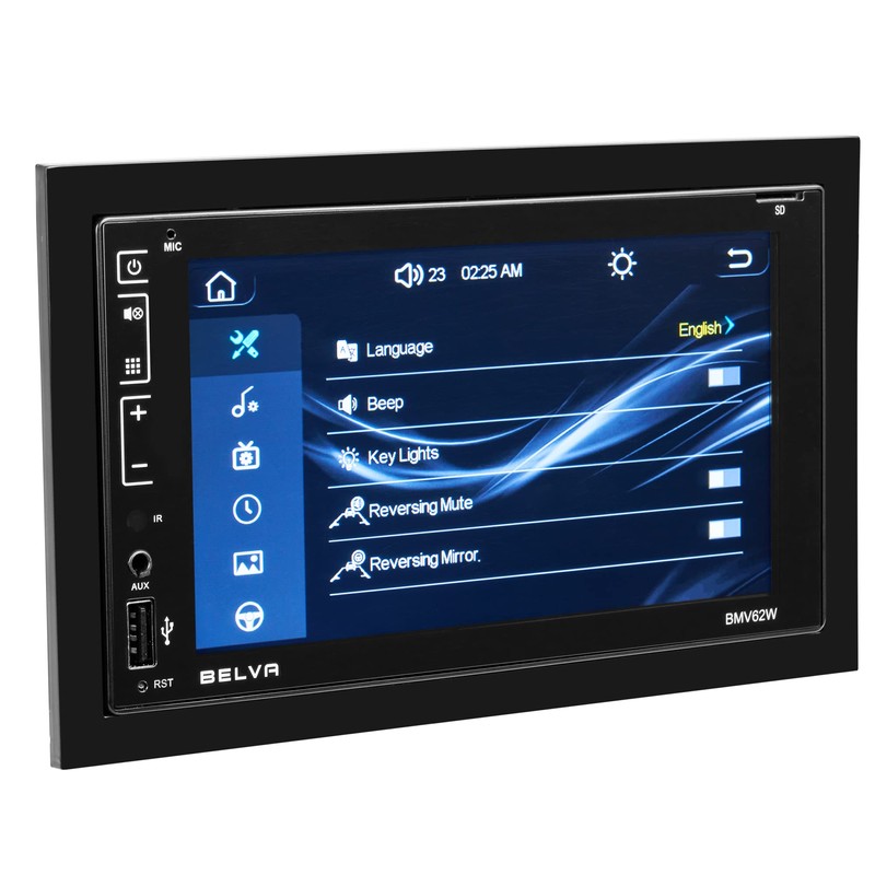 Belva BMV62W 6.2" Double DIN Touchscreen Bluetooth Car Stereo Receiver