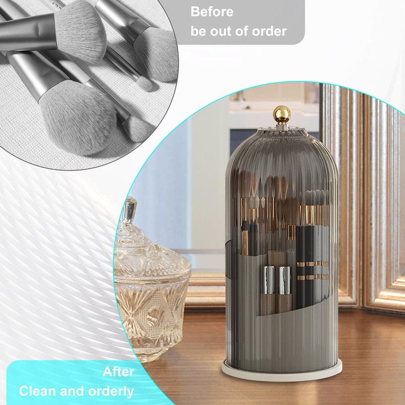 Chrrapte Make Up Cosmetic Organiser, 360 Rotating Makeup Brush Holder