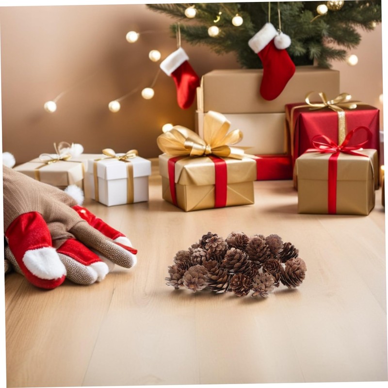VICASKY 100pcs Christmas Natural Pine Cones - Thanksgiving Mini Pinecones