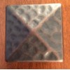 Furniture Knowledge Mission Style Hammered Square Pyramid Cast Brass Knob