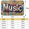 Music Elements Area Rug Wooden Board Graffiti Musics Art Text