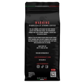 LUCIFERS ROAST 2.2lb strong coffee beans from Italy - very strong espresso - low acid - for coffee machines or portafilter - 100% Robusta (Whole Bean, 1000g)