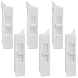6 Pcs Window Tilt Latch Pairs Spring Loaded Sliding Window Latch Lock Snap-in White Vinyl Plastic Construction for Home Window Accessories Parts