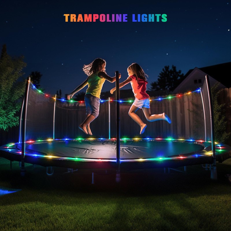 JMEXSUSS 200 LED Trampoline Accessories Solar Rope Light, 66ft IP