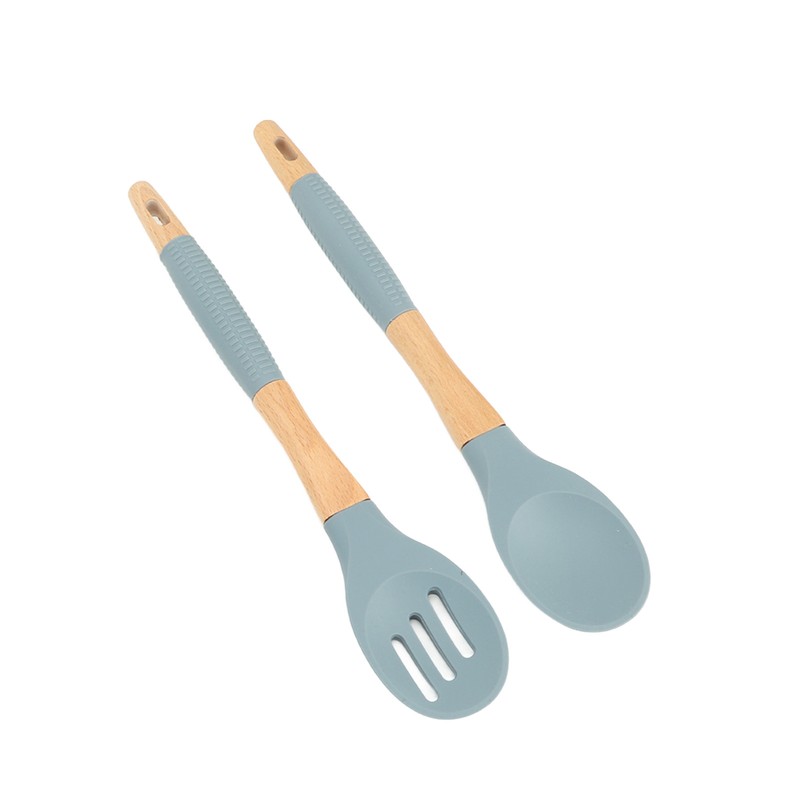 Silicone Cooking Utensils 6 Piece Silicone Utensil Set Durable Wooden
