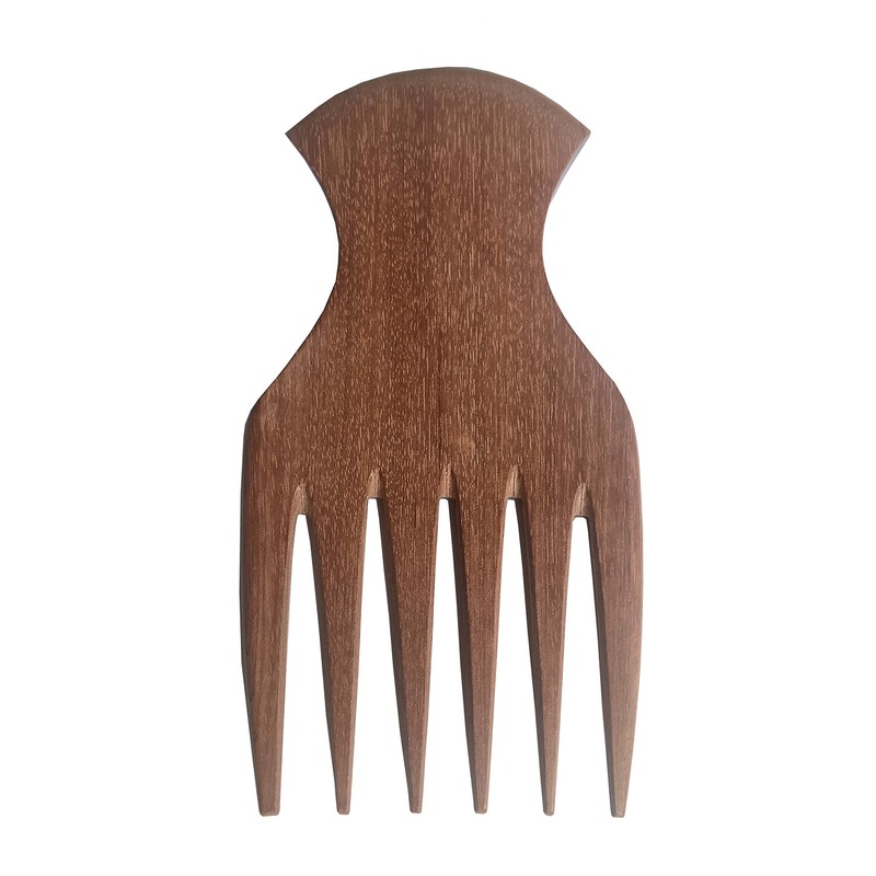 Plai Na Natural Wood Comb Afro Pick Handmade For Thick