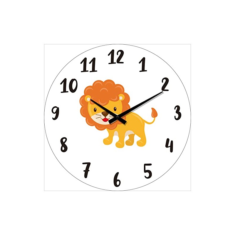 BUVU VM21BU007 Glass Wall Clocks, Lion