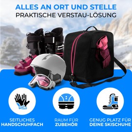 STYNGARD Ski Boot Bag with Space for Accessories [38 L] - Bag for Ski Boots with - Ski Boot Bag - Model Cortina