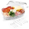 Chillnstay 15-Inch Chilled Serving Tray with Lid and Ice Base,