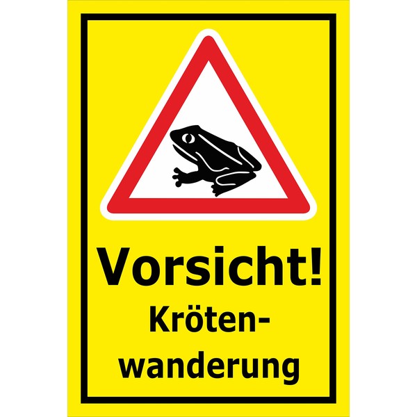 Melis-Folienwerkstatt Sign Toad Hiking - 30 x 20 cm -