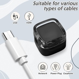 6 Stück magnetische Kabelclips, Clips, Kabelaufräum-Clips, Kabelhalter, Kabelhalter für Kabel, magnetischer Kabelhalter für den Einsatz im Homeoffice-Schreibtisch (schwarz)