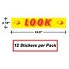 VERSA-TAGS 14.5 Inch Red & Yellow Adhesive Windshield Slogan Car