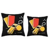 Funny Referee Red Yellow Cards Whistle Throw Pillow