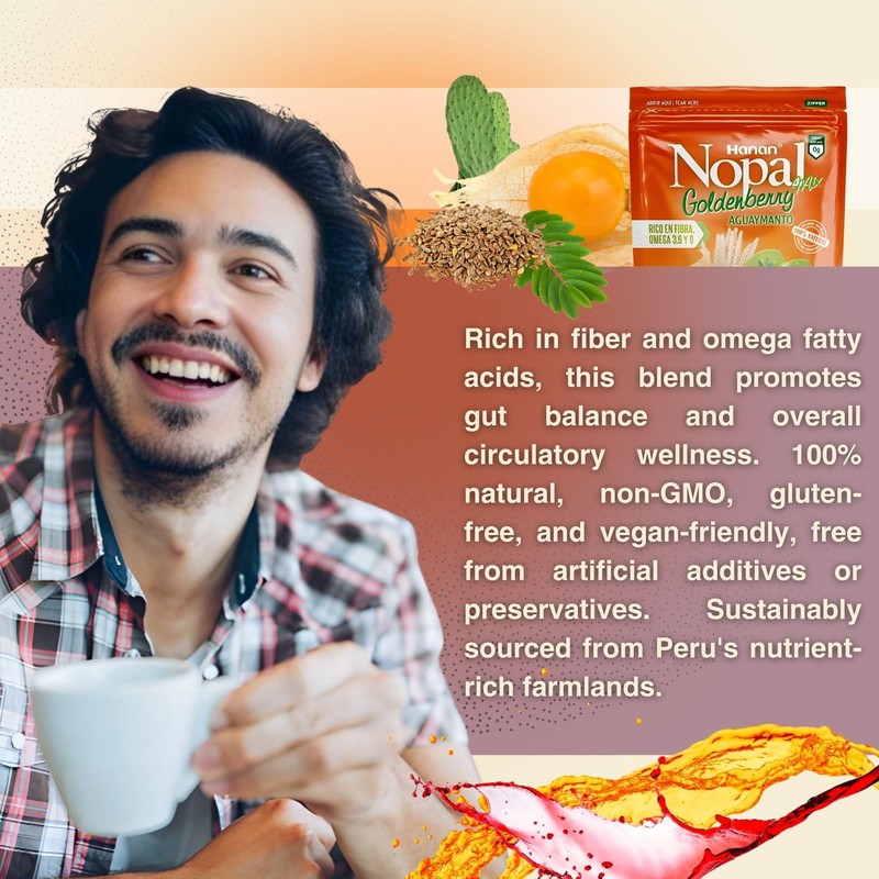 Nopal Mix Aguaymanto 454g - 100% Natural High-Fiber Goldenberry Blend