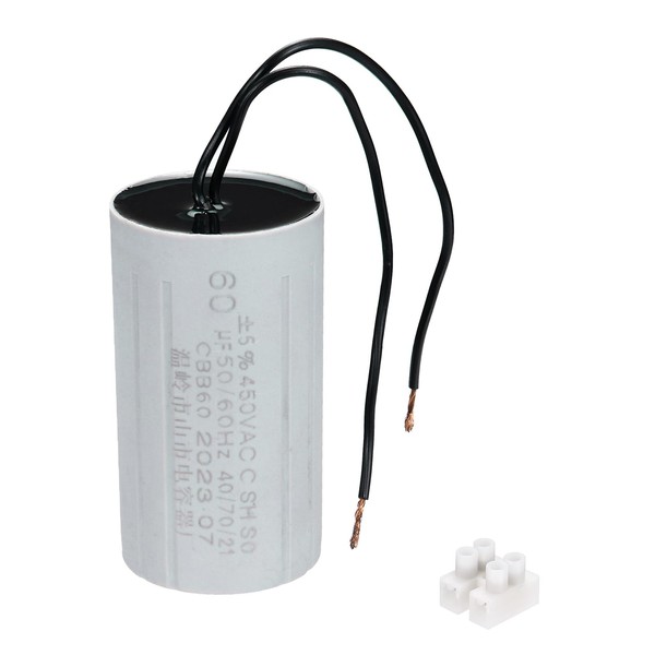 PATIKIL CBB60 60uF Running Capacitors, AC 450V 2 Wires 50/60Hz