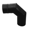 FIREFIX RES80/B90T Pellet Stove Pipe Elbow 80mm Stainless Steel Black