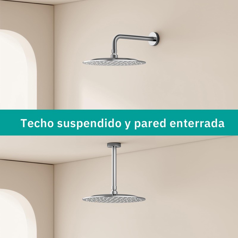 AULEEND All Metal Rain Shower Head - Heavy Duty Stainless
