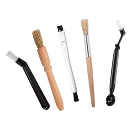 Coffee Machine Cleaning Brush Set Coffee Cleaning Brush for Grinders and Nylon Espresso Brush for Coffee Machine Group Head (Black-5in1)