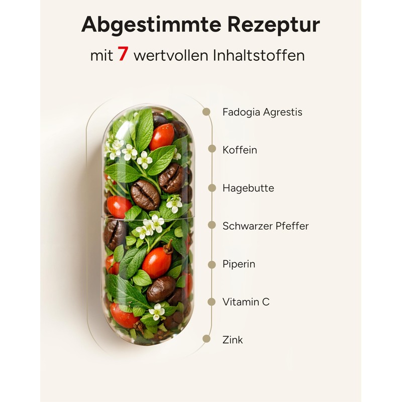 180 Fadogia Agrestis Extract Capsules with Caffeine - plantomol